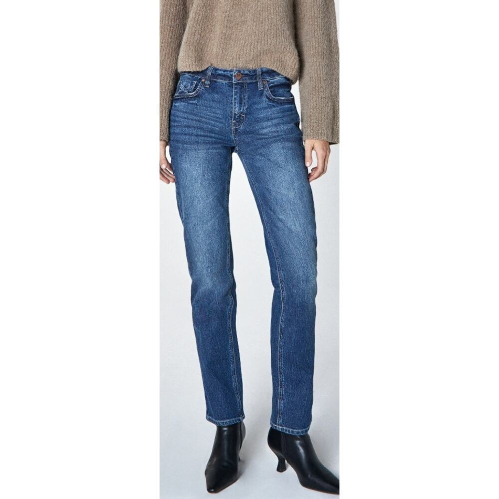 Unpublished Jeans GEORGIA Mid Rise Straight Blue Jeans, MSRP $115, size 26